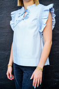 Light Blue Bow Top